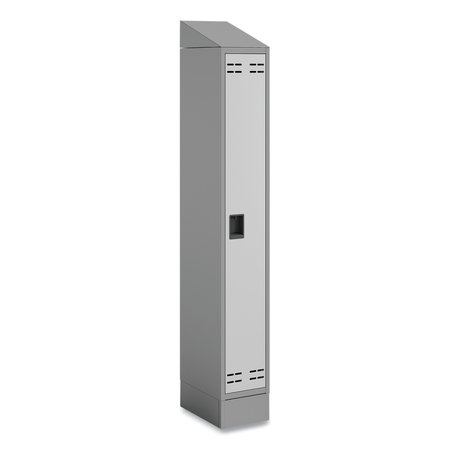 Safco Single Continuous Metal Locker Base Addition, 11.7w x 16d x 5.75h, Gray 5519GR